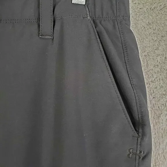 Under Armour Golf Pants Mens Size 34x32 Black Performance Straight Flat Front 34 - Picture 4 of 8